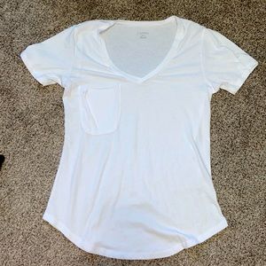 Simple white v-neck tee